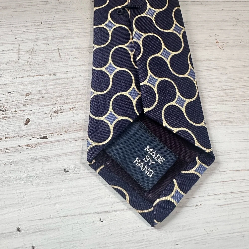 Polo by Ralph Lauren Blue and Yellow Patterned Tie